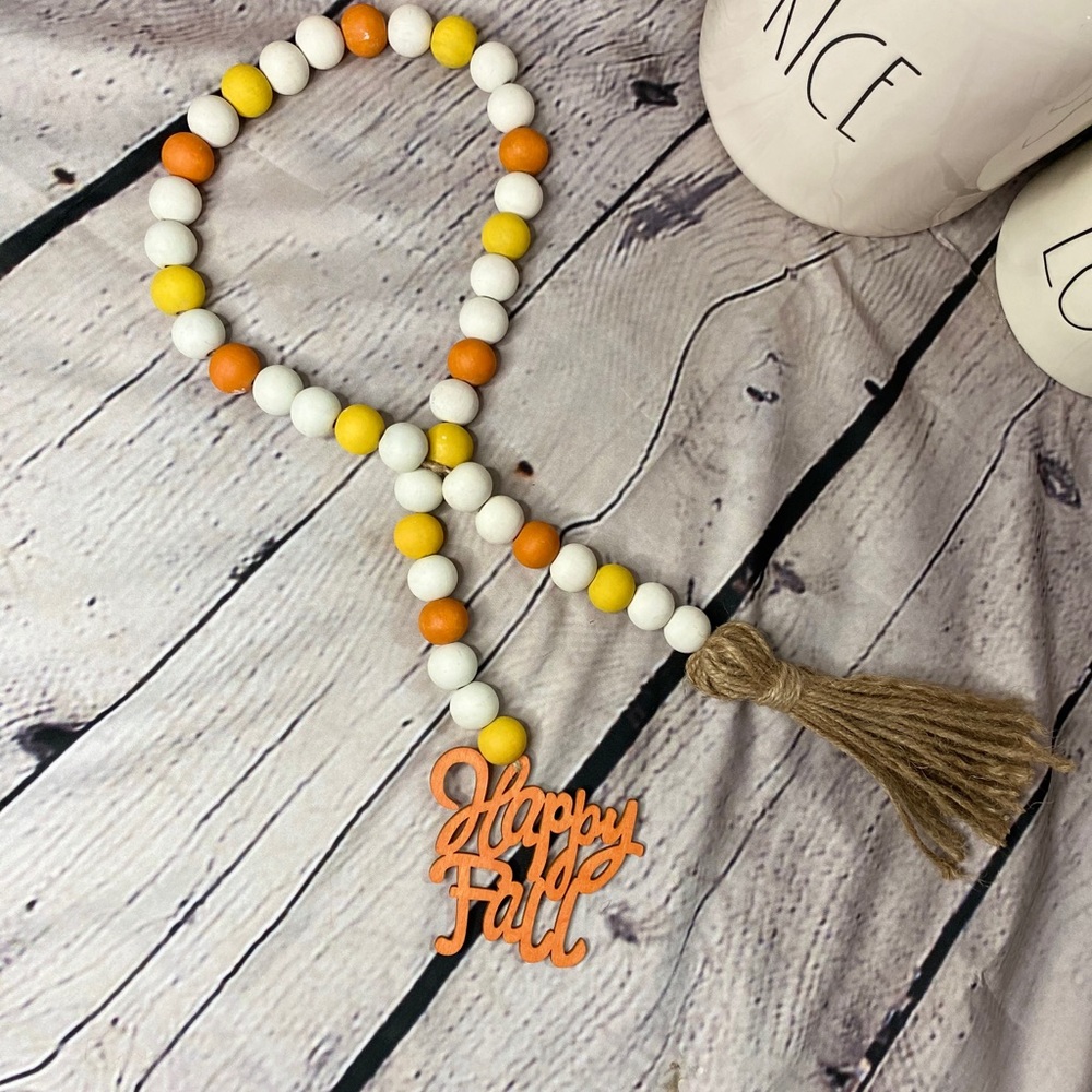 Happy fall beaded garland
